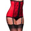 Retro 6-háčkový vysoký pásový cincher s odnímateľným nastaviteľným sexy priehľadným sieťovaným podväzkovým pásom