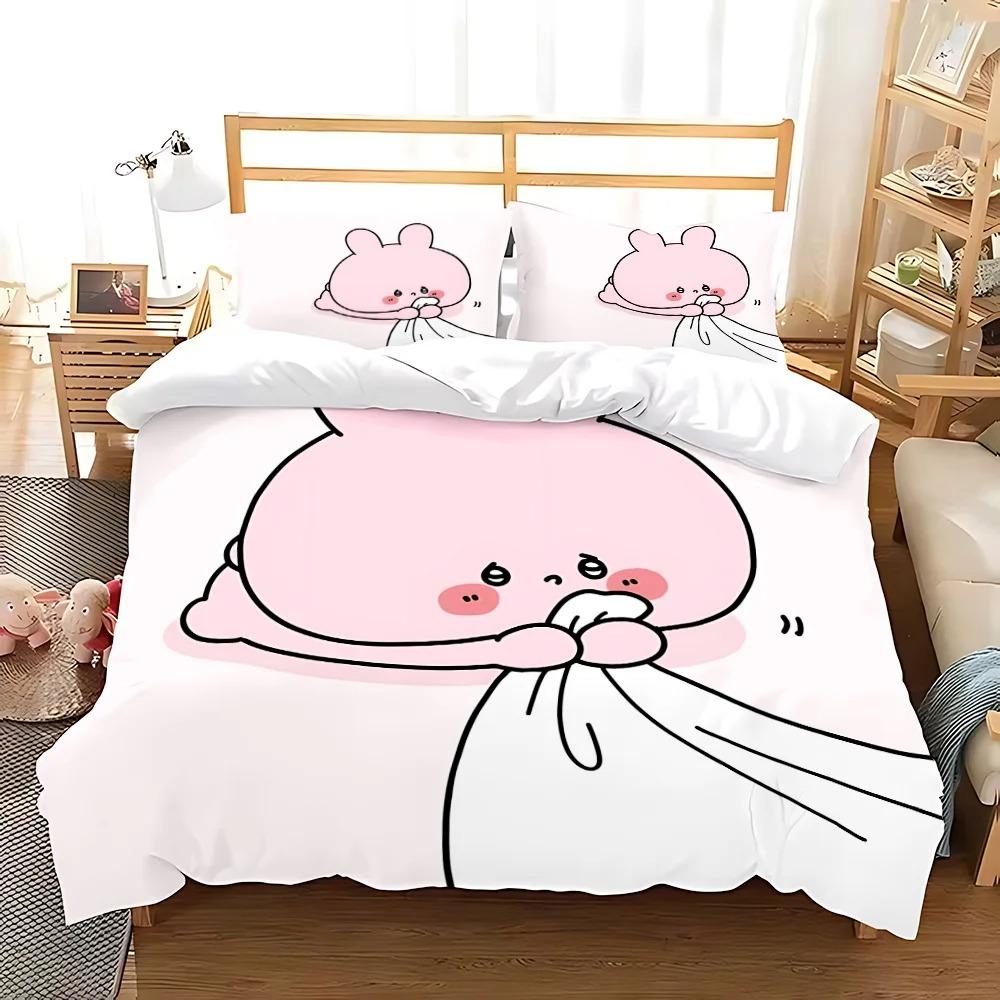 Schlafend Niedlich Asamimi Quadratischer Bettbezug Kissenbezug Bettwäscheset Erwachsener Junge Mädchen Schlafzimmer Dekoration Kinder Geschenk Einzel Doppel Große Größe