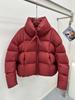 Autumn and winter new puff white duck down jacket women's short small stand-up collar bread jacket thickened warm jacket