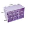 Transparent Nine-Grid Desktop Storage Box for Jewelry and Cosmetics