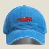Red Sports Car Silhouette Fashion Washed Baseball Cap Hat Outdoor Activities