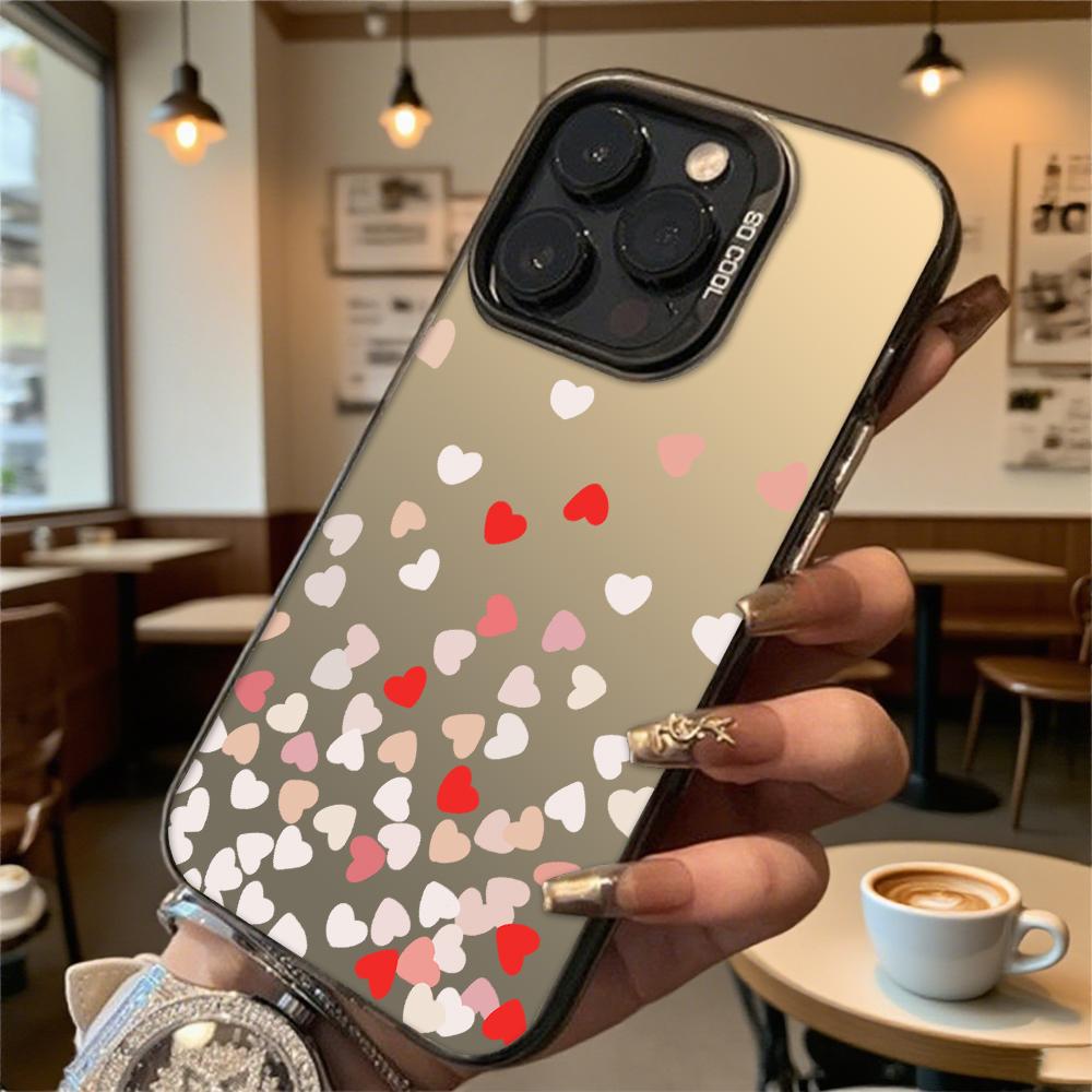 Falling Hearts Shockproof Phone Case for Iphone 16 15 14 13 12 11 Pro Max/Mini Anti-Scratch Premium Hard Cover