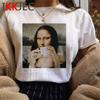 Vintage Aesthetic Mona Lisa Tshirt For Unisex Funny Cartoon Design Harajuku Graphic Fashion Ladies Streetwear Top