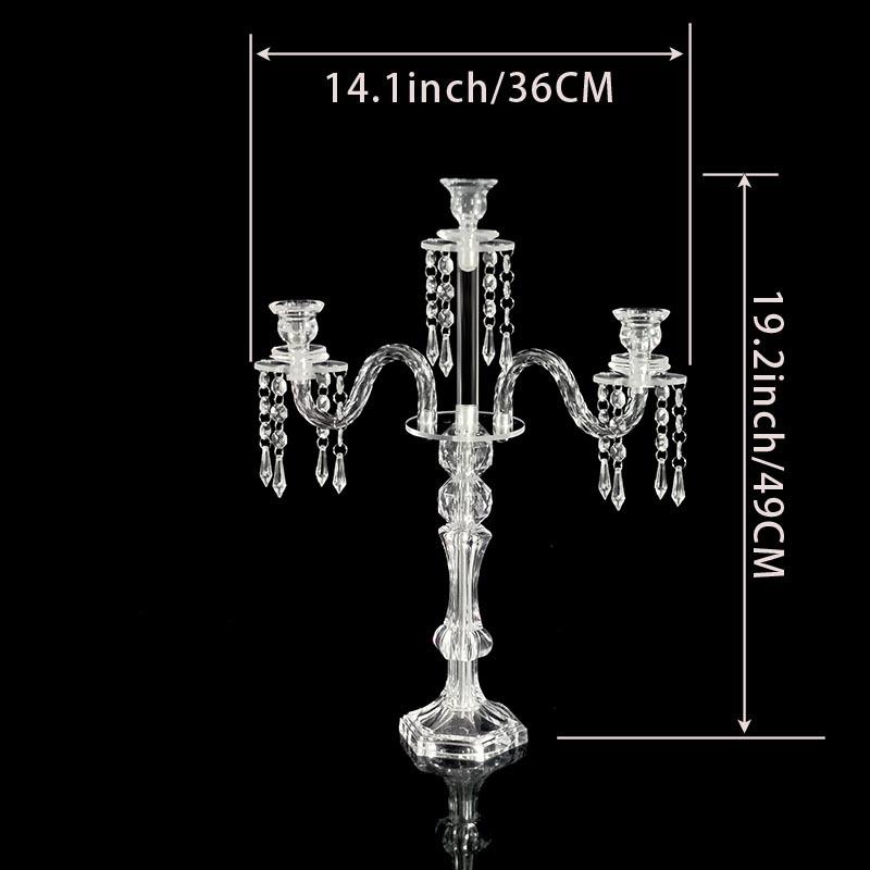 Simple Acrylic Candle Holder Wedding Wedding Candle Holder Decoration Dining Table Candle Holder Household Candle Holder (as the picture,Large)
