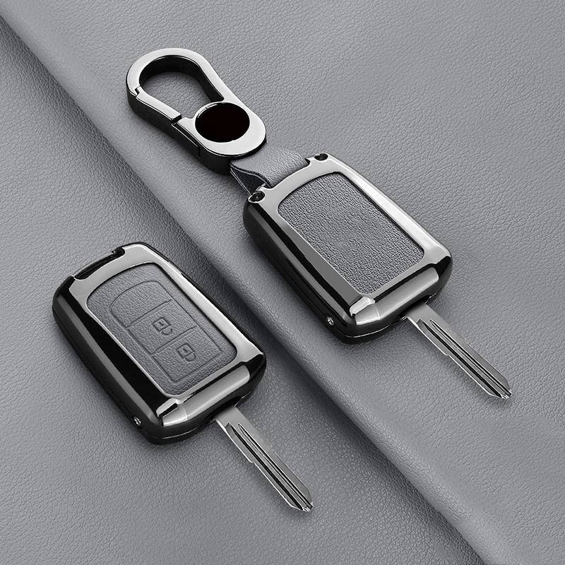 2 3 Button Zinc Alloy Leather Car Key Cover Is Suitable For Mitsubishi Eclipse Cross Outlander Sport Mirage G4 Lancer Keychains
