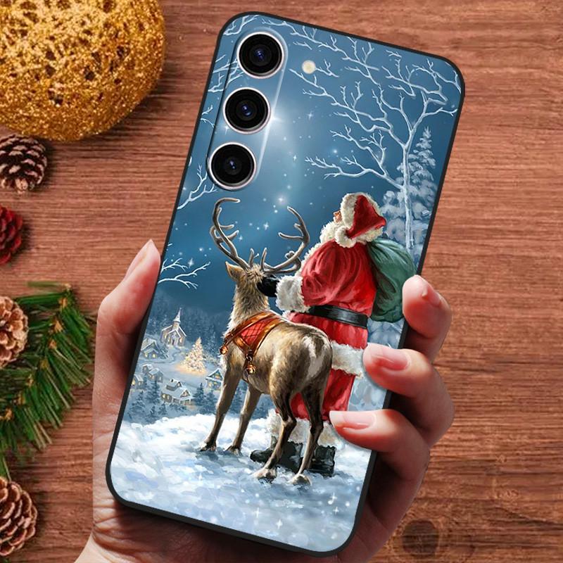 Vánoční malovaný kryt pro Samsung Galaxy S25 Ultra S25Plus Pouzdro Silikonové Měkké Fundas Pro Samsung S25 Plus Kryt telefonu s 25