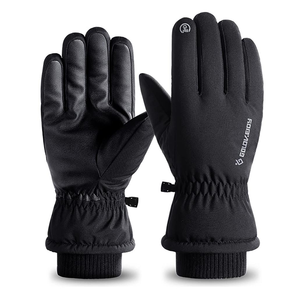 SunGoddy Winter Outdoor Touchscreen and Warm for and Black Men's Gloves, Brushed-Lined, Compatible, Non-Slip, Waterproof, Windproof, Motorcycle,