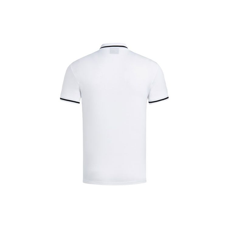 Emporio Armani Striped Print Button Short Sleeve Polo Shirt Men tops White 8N1FL1-1JBQZ-0100