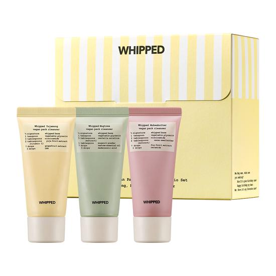 WHIPPED Vegan Pack Cleanser Gift Set 25g X 3 (Mug Tree + Fig Butter + Yuzu Grapefruit)