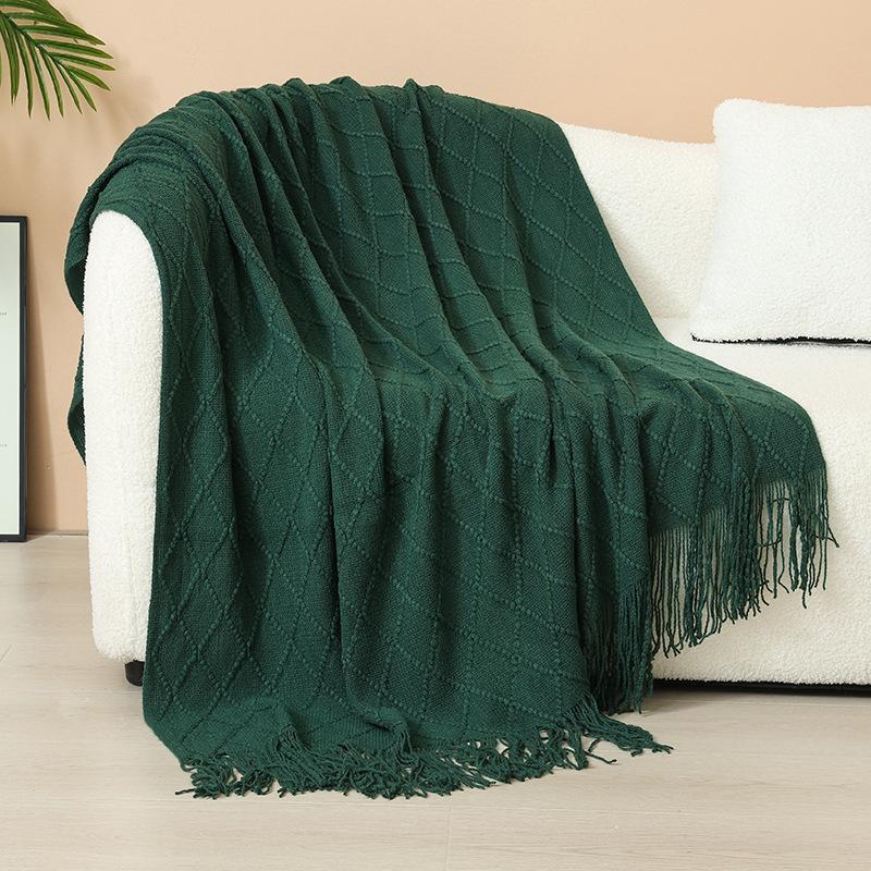 Hotel Homestay Bed-end Towel Decorative Home Living Room Carpet Knitted Blanket Nordic Minimalist Sofa Cover Soft Nap Blanket