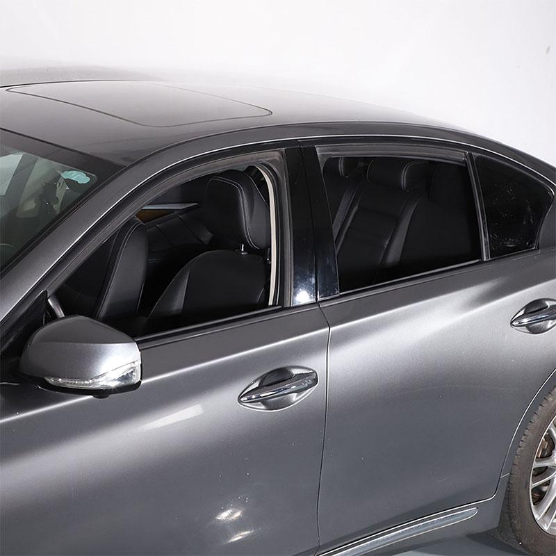 For 2015-2022 Infiniti Q50 Q50L PVC Black Car Window Decorative Strip Sticker Car Exterior Protection Accessories 10Pcs
