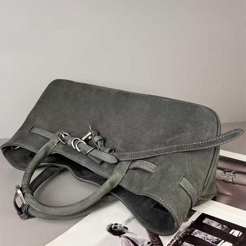 Internet Celebrity Same Style Fashionable All-matching Retro Suede Tote Design Portable Shoulder Bag