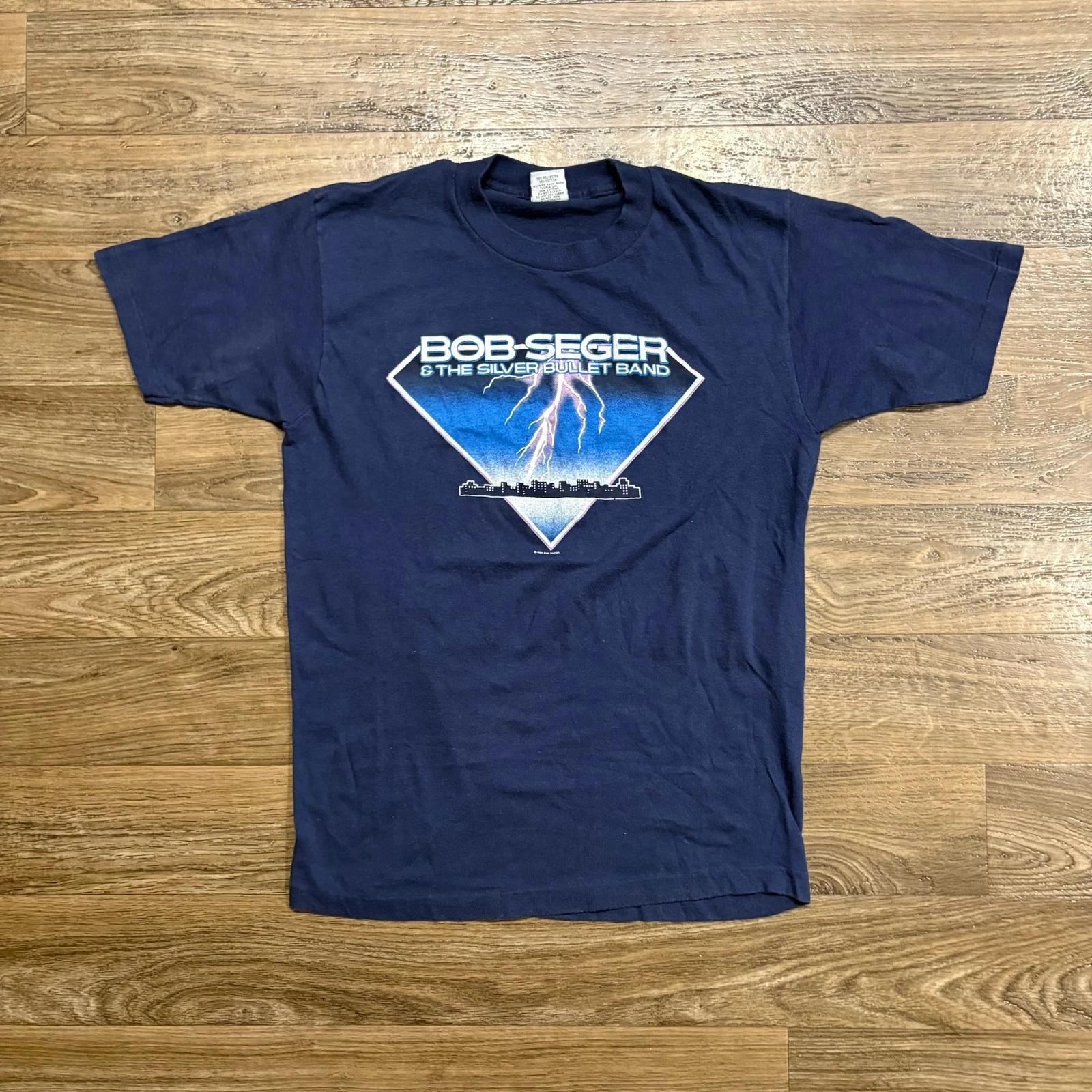 1986 Vintage Bob Seger Silver Bullet Band Tour T-shirt USA Made Single Stitch L 3XL
