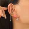 Sweet and Cute Star-picking Cat Fringed Ear Clips Niche Design Premium Sweet and Cool Star Earrings Earrings Internet Celebrity Wholesale