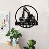 Vintage Metal Excavator Wall Art Man Cave Garage Decor Father's Day Gift