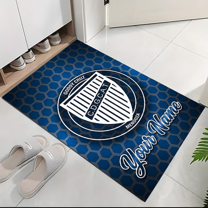 Club Deportivo Godoy Cruz (1) Rug Suitable For Spaces Such As Bedrooms And Entryways Features A Non Slip Backing An Ideal Choice For A Gift