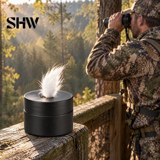 Hunting Wind Direction Indicator 1/2Pcs Fiber for Hunting, Checker Tool with Compact Natural Fiber, All-Weather Portable Detector Outdoor Gear