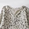 In the Summer of 2025, the New Printed Cotton and Linen Dress for Women's Loose and Thin Seven-quarter-sleeved V-neck Big Pendulum Long Skirt