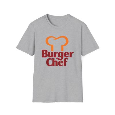 Vintage ter ziele gegane burger chef fast food logo t-shirt