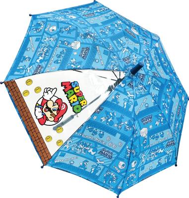 Planning Super Mario 70133 J's Kids' Umbrella, 50cm, Block, One-Touch Type,