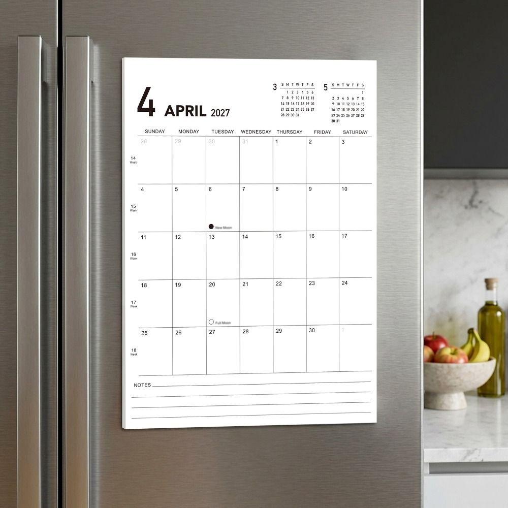 18-Month Magnetic Fridge Calendar Write-On Kitchen Wall Calendar New Monthly Wall Planner  Home