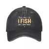 Vintage Fishing Baseball Cap I Fish Know Things New Vintage Washed Cotton Baseball Cap Parent Kids Sun Hats