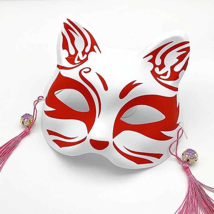 Halloween Handcrafted Fox Half Face Mask For Cosplay And Costume Party