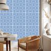 Wallpaper Geometric Pattern Azure and Blue for Living Room and Bedroom 50x1000