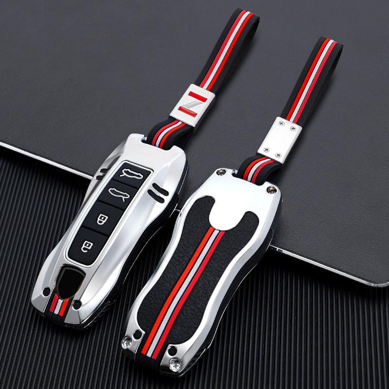 Zinc Alloy Car Key Case For Porsche Panamera Cayenne 911 971 992 Spyder Carrera Macan Boxster Cayman Accessories