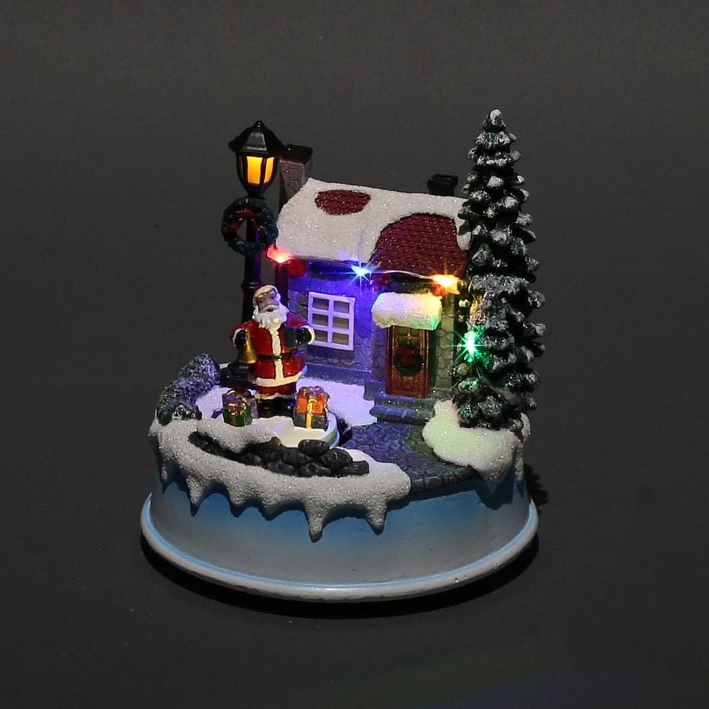 Christmas Dulton LED Glow Village Santa Is Coming Ornaments, Decorations,