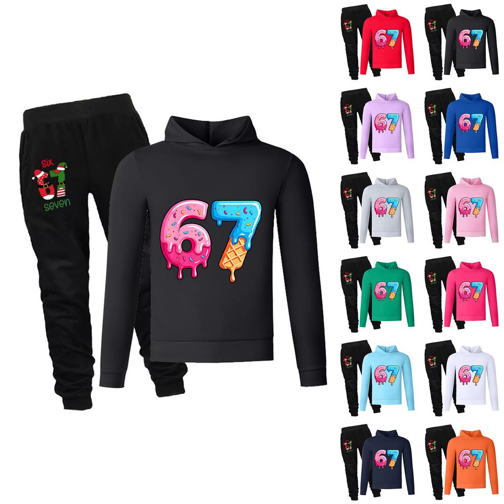 Set aus langärmeligem, locker sitzendem Kinderpullover mit Buchstabenprint