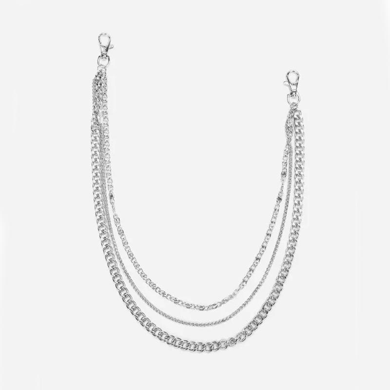 

Цепочка для тела в стиле панк-хип-хоп, модный пояс, цепочка на талию для женщин и мужчин, цепочка для брюк, многослойный брелок для брюк, ювелирные изделия, джинсы, подарки серебряный