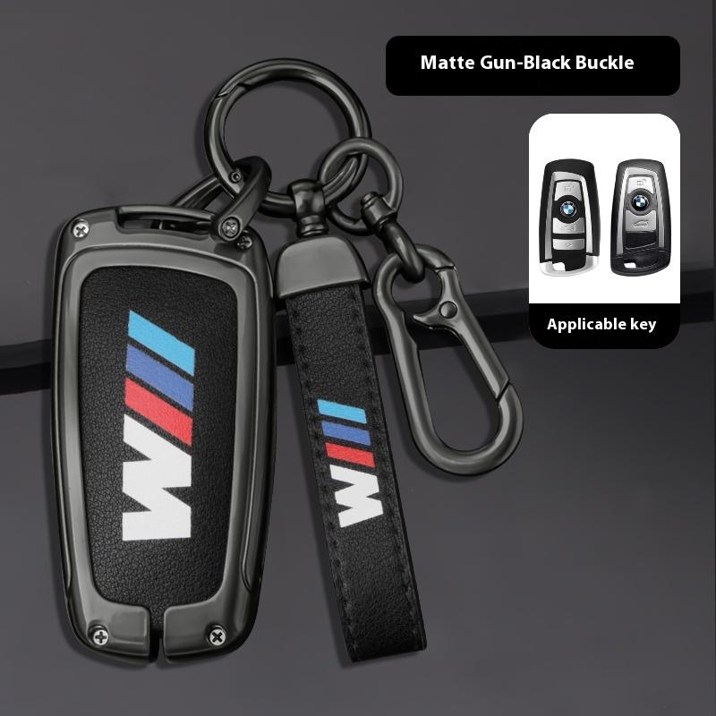 For BMW M E39 E46 E60 E90 F25 F15 F10 F20 F30 F01 G05 G20 X1 X3 X5 Car TPU Zinc Alloy Key Case Bag Car Key Chain Metal Key Shell