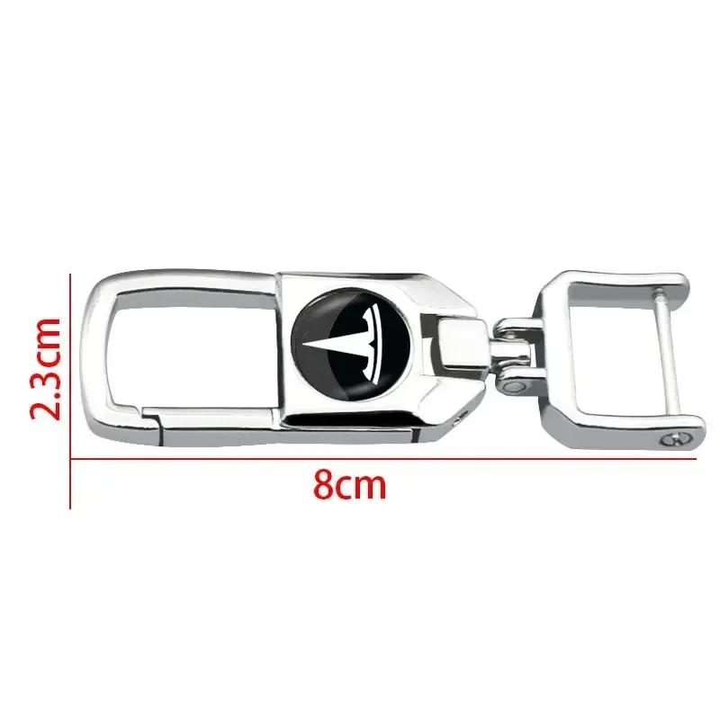 

Car Sticker Tesla Car Keychain Alloy Metal Clasp Hook Buckle Waist Ring Accessories For Tesla Model 3 Model S Model Y Roadster S