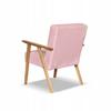 Fotel w stylu PRL retro vintage SOLER Family Meble różowy welur Hunter