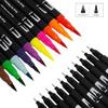 Color watercolor pens 36-color set brush marker water-based illustration art markers dual-tip bold fine drawing coloring supplies office childrens