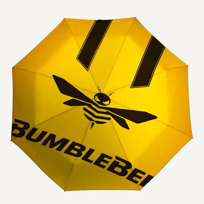 

1PC Bumblebee Logo Automatic Open/Close, 8-Rib Durable Frame Compact Travel Umbrella for Men & Women S1222078