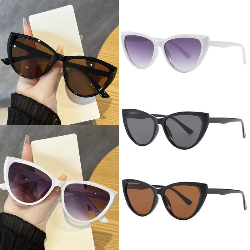 Car Sun Glasses 3pcs Fashion Cat Eye Large Frame Sunglasses Women Classics Square Brand Designer Driving Sunscreen Goggles