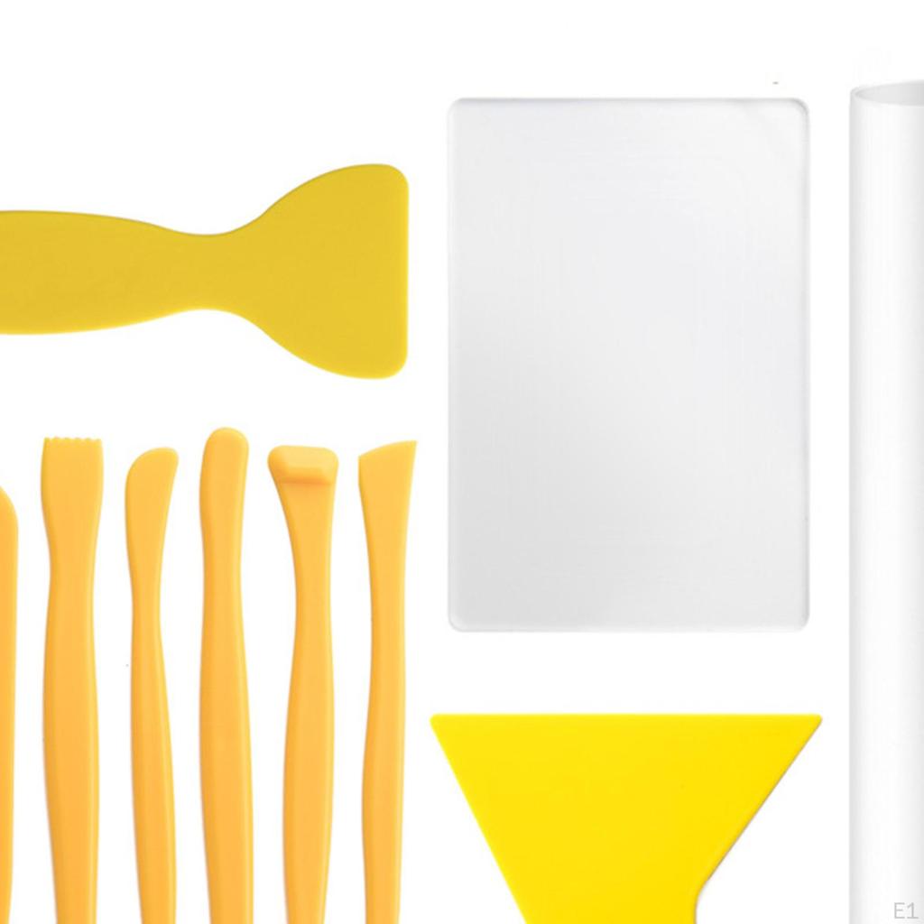 Clay Cutter Tools Acrylic Roller Sheet with Shave, Handmade Rolling Pin for Ceramic