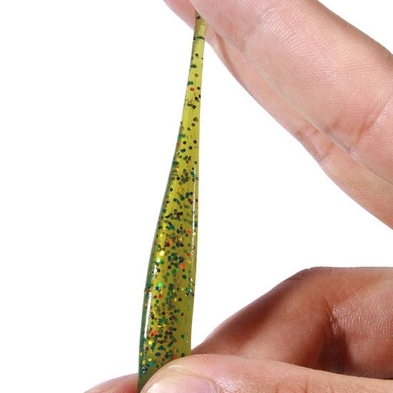 10Pcs 7.5CM Soft Bait Double Split Tails Realistic Flexible Long Colorful Freshwater Seawater Universal Artificial Fishing Lure Swimbait