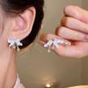 2025 Spring/Summer Floral Pearl Stud Earrings - Elegant Women's Light Luxury Edition