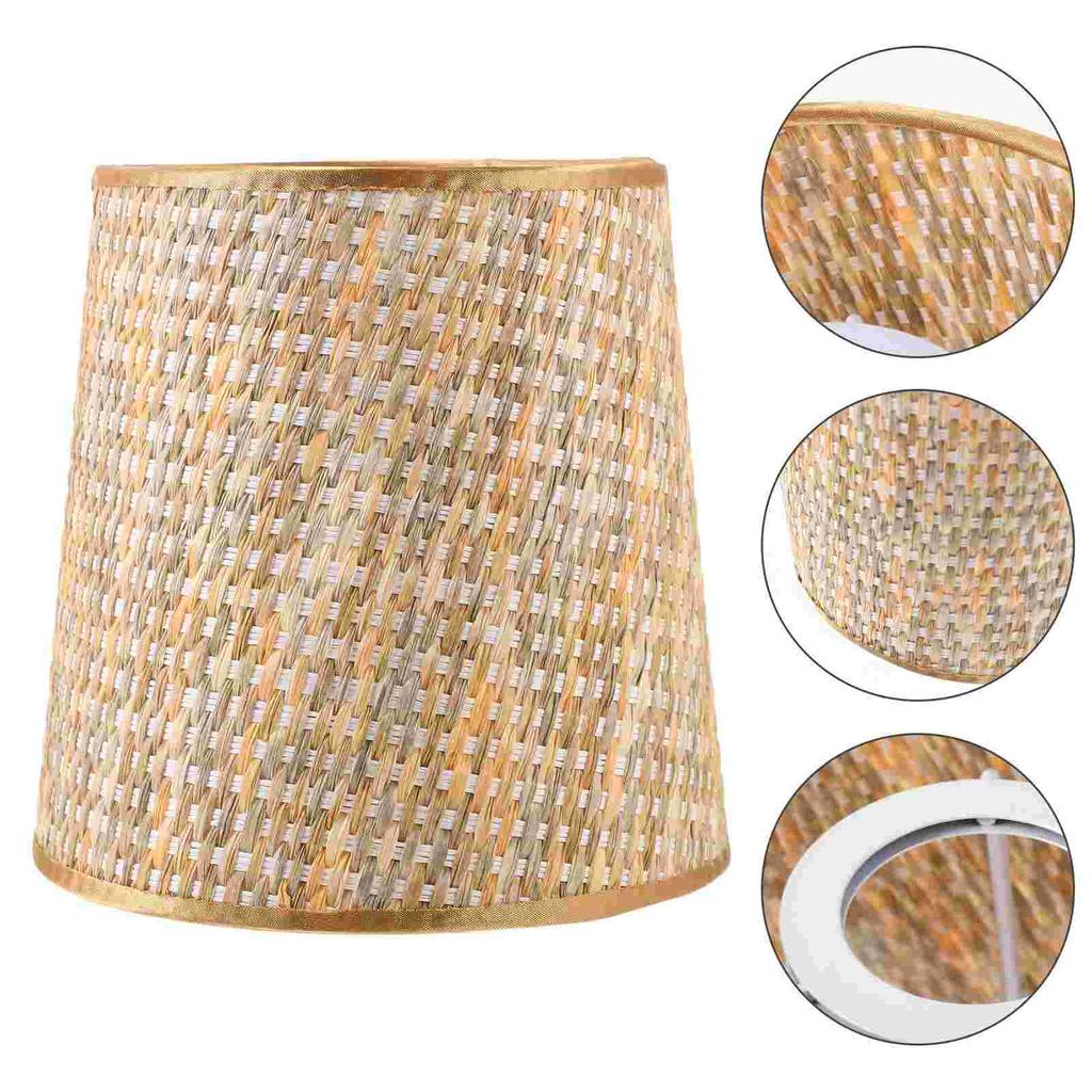 Pendant Light Shades Only Pvc Fabric Lampshade Shell Bedroom Colorful Woven Tapered