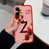 Pretty Flower Letter Pattern Case For Infinix Smart 10 9 8 7 Plus GT 30 20 10 Zero 30 Phone Cover Soft Matte Silicone Dustproof Shell For Infinix Capa