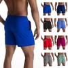Men's European & American Mesh Splice Quick-Dry Sports Shorts for Running, Outdoor Fitness, Casual Wear, and Basketball.