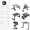 Laptop Stand, PC Stand, Computer Desk, Height Adjustable, Posture Adjustable, Foldable, Aluminum Computer Stand (Black)