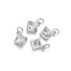 10Pcs/lot Alloy Gold Silver Color Rhinestone Hearts Charms For Earrings Necklaces DIY Love Charms Jewelry  Making Accessories