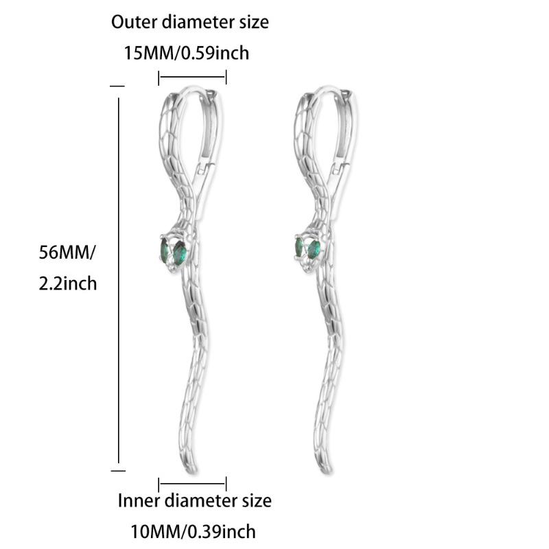 Fashion Exquisite Diamond-set Ear Buckle Earrings Women's Temperament Versatile Snake Earrings New