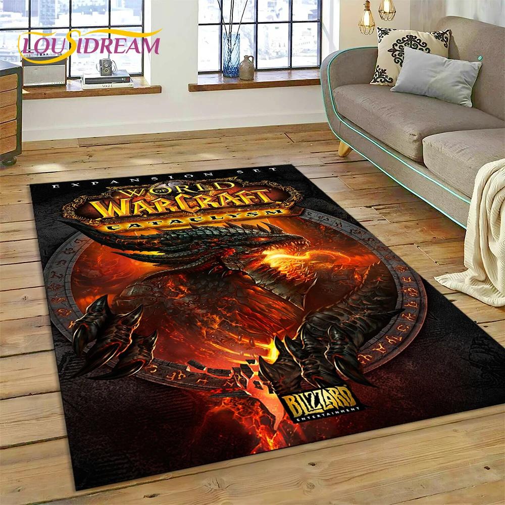WOW, World of Warcraft Demon Hunter, Lich King Game Carpet Rug for Bedroom Living Room Home Sofa Decoration,Kid Decor Floor Mat