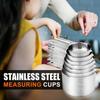 Measuring Cups Set of 7, Stainless Steel Stackable Nesting Heavy Duty Measuring Cups,Perfect for Dry and Ingredients,Nesting Measuring Cups for