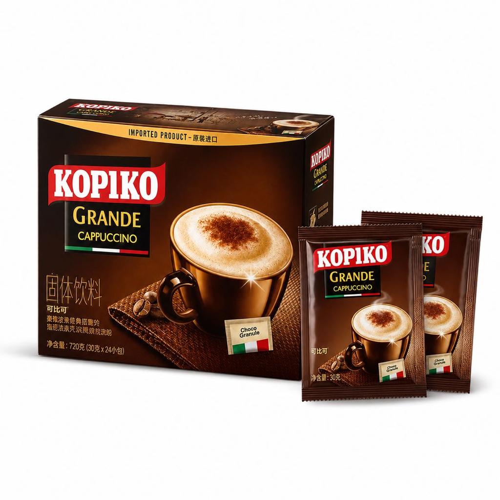 12 Sachets Par Boîte Kopiko Latte Cappuccino Café Instantané 30g